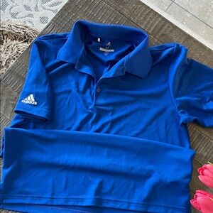 Adidas Mens Medium Golf Polo Shirt in Bold Blue